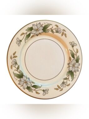 Royal Jackson Fine China Saucers Set of 8 Floral Gold Trim 6” Vintage Plates